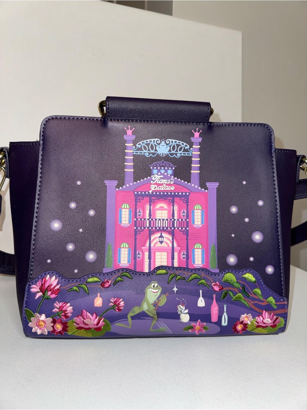 Loungefly Disney Tiana's Palace Crossbody Satchel Purse - Picture 3 of 15